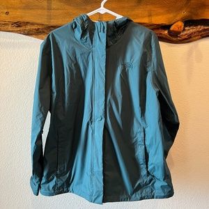 Womens North Face Raincoat Size XXL Green